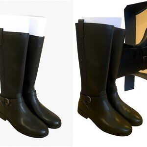 Cole Haan Cape Stretch Black Leather Tall Boots – New in Box – Size 10